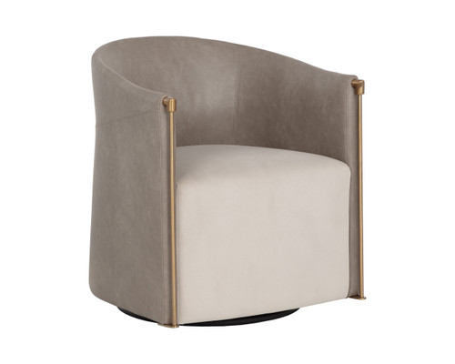 Leontine Swivel Meg Taupe / Ivanhoe Mineral Lounge Chair