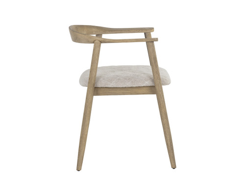 Jeremy Dining Weathered Oak - Dove Cream Armchair