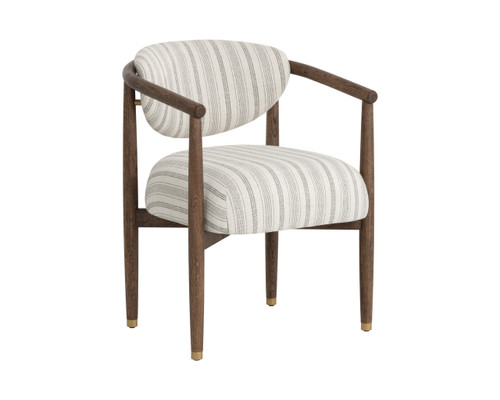 Sigrid Dining Antique Brown - Gifford Script Armchair