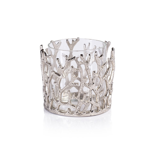 Coral Sea Nickel Hurricane w/ Glass Insert | Bone & Brass