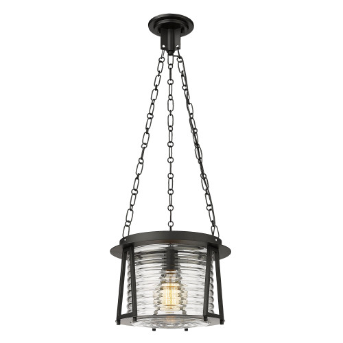 Matte Black Cape Harbor Glass Pendant