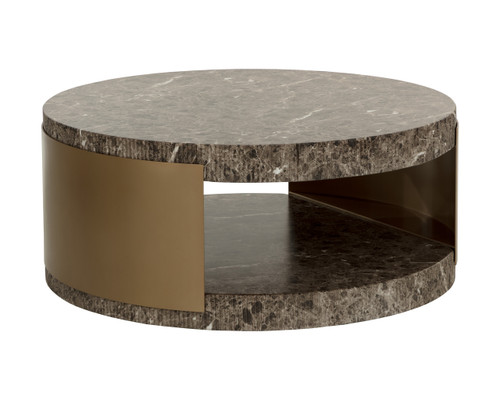 Cavette Marble Look - Dark Emperador Coffee Table