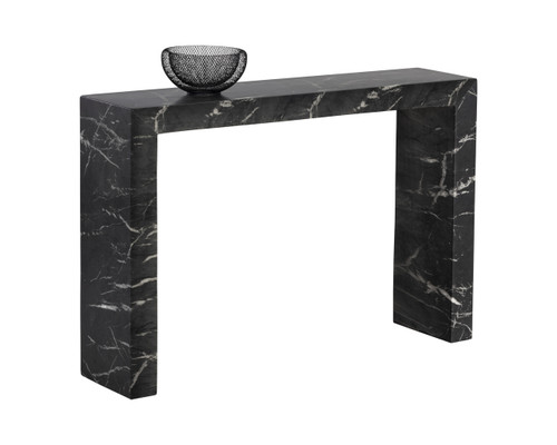 Axle Marble Look - Black Console Table