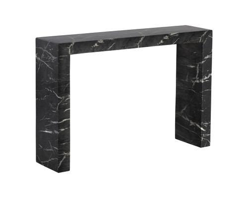 Axle Marble Look - Black Console Table