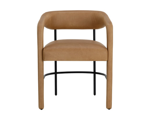 Mavia Dining Ludlow Sesame Leather Armchair