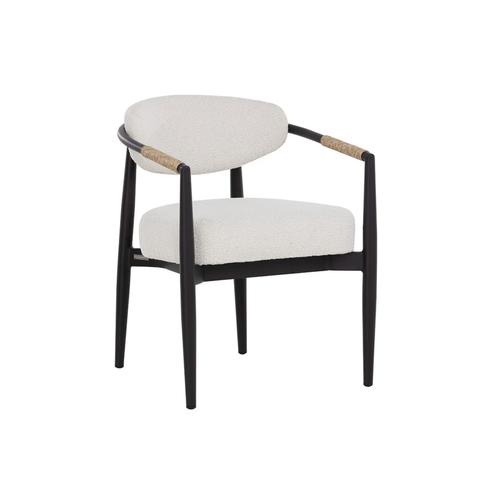 Marita Dining Black - Louis Cream Armchair