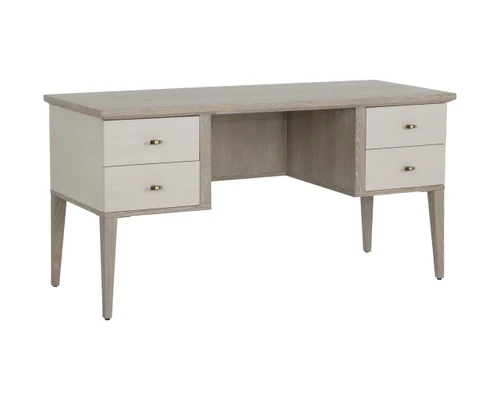 Pattinson White Ceruse - Oyster Shagreen Desk