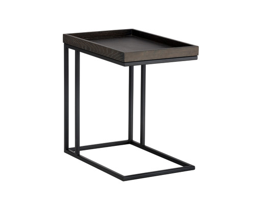 Arden C-Shaped Black - Charcoal Grey Side Table