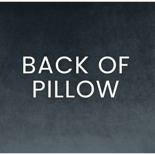 Dark indigo rayon polyester fabric, the back of the Strata Multi Indigo Throw Pillow.