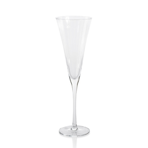 Stella Optic Champagne Flutes, Set 4 | Bone & Brass