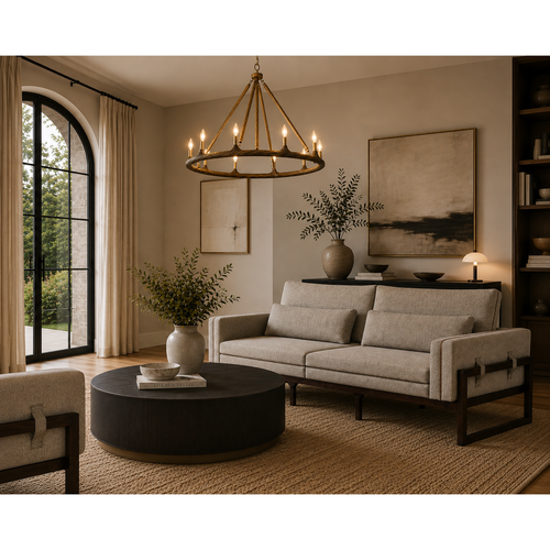 Belinda Rhapsody Greige Sofa, view 2