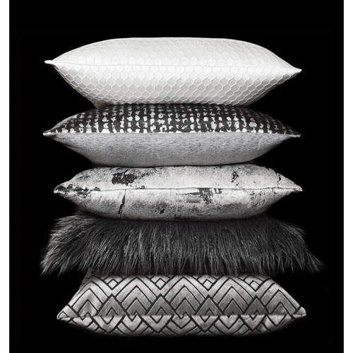 Stealth Pewter Throw Pillow - Pillow Detail | Bone & Brass