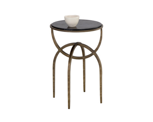 Alicent End Black Marble Table
