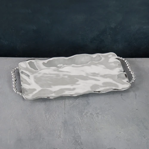 Pearl Perla Long Rectangular Tray Handles - Tray Detail | Bone & Brass