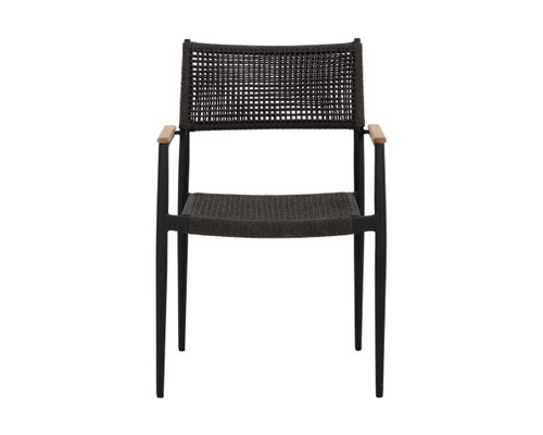 Nava Stackable Dining Black Armchair
