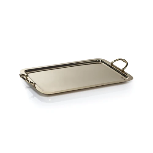 Manetta Polished Brass Serving Tray, Large | Bone & Brass