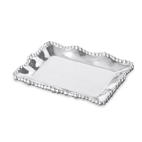 Giftables Organic Pearl Rectangular Tray | Bone & Brass