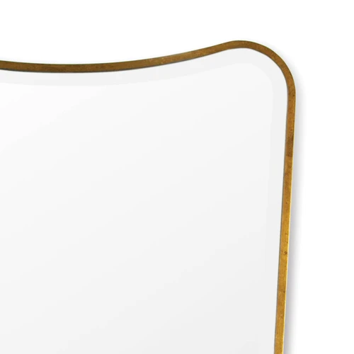 Sonnet dressing mirror with a gold-leafed, antique-style frame and beveled glass.