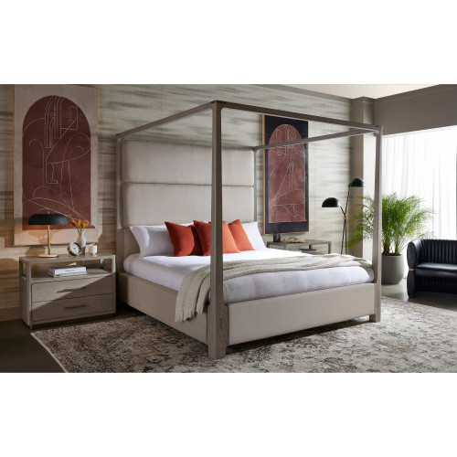 Danette Grey Oak Nightstand, view 2