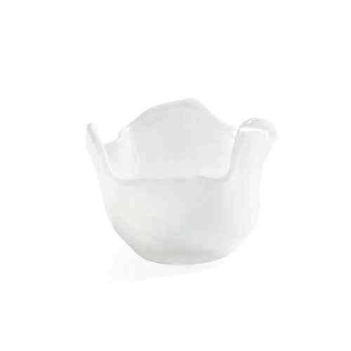 Clear Wavy Bowl Glass Tealight Candle Holders, Set of 2 | Bone & Brass