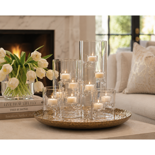 Kelsey Suspended Glass Tealight Holder, Extra Small, Set of 4, view 2