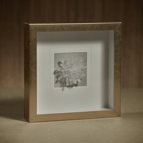 Crystaline Gold Framed Clear Crystal Wall Decor - Detail View | Bone & Brass