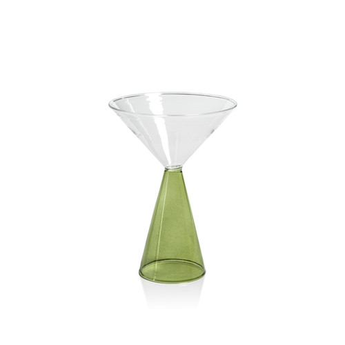 Vivian Green Stem Martini Glasses, Set 4 | Bone & Brass