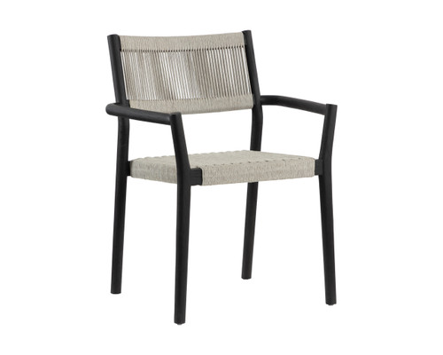 Kavala Stackable Dining Charcoal Armchair