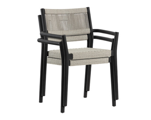 Kavala Stackable Dining Charcoal Armchair