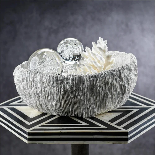 Seychelles Decorative Coral Bowl - Bowl Detail | Bone & Brass