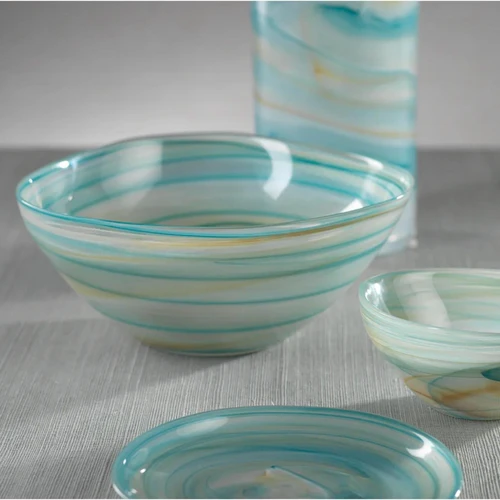 Lagoon Alabaster Serving Bowls, Set of 2 - Bowl Detail | Bone & Brass