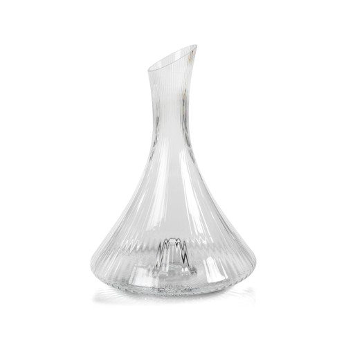 Benji Ribbed Fluted Flask Glass Decanter | Bone & Brass
