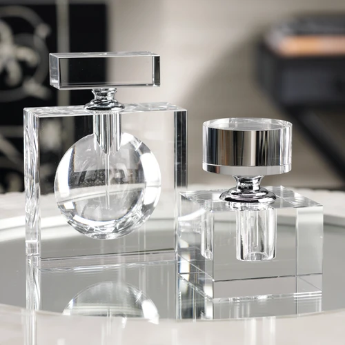 Amaray Tall Glass Perfume Bottle - Bottle Detail | Bone & Brass