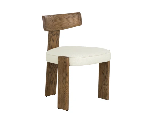 Horton Warm Brown - Geralt Linen Dining Chair