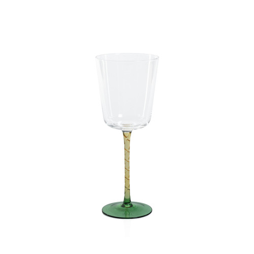Sachi Amber & Green Red Wine Glasses, Set 4 | Bone & Brass