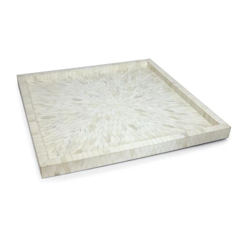 Montara Ivory Bone Tray Small | Bone & Brass