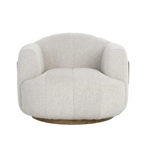 Tadeo Dove Cream Swivel Armchair - Chair Detail | Bone & Brass