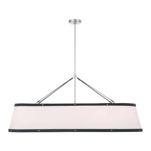 Callahan 47.5" Polished Nickel Linear Oval Chandelier