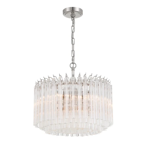 Lofton 18" Polished Nickel Chandelier