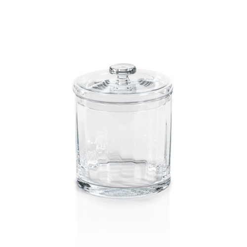 Blendon Optic Glass Small Lidded Jar | Bone & Brass