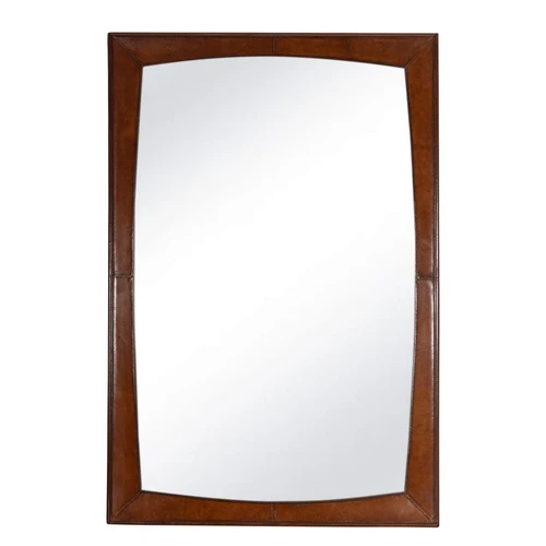 Estaban Cognac Leather Mirror