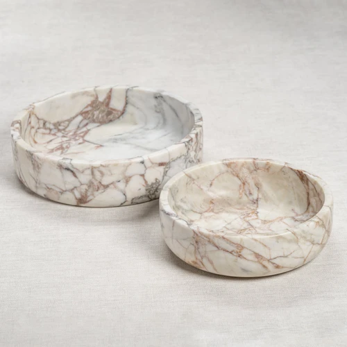 Rosso Verona Marble Bowl, Medium - Bowl Detail | Bone & Brass