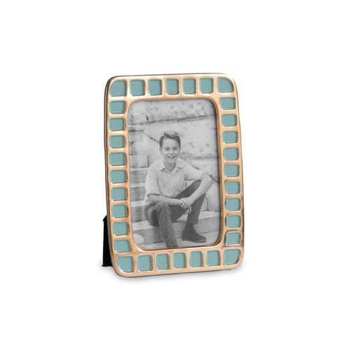 Encanto Mosaic Giftables Frame 4"x 6" (Turquoise) | Bone & Brass