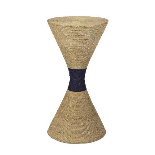 Maren Natural Seagrass Tall Side Table | Bone & Brass