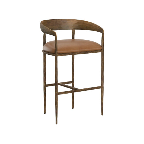 Zanatta Barstool Tan Leather