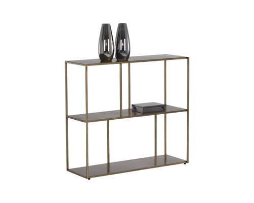 Eiffel Low Medium - Antique Brass Bookcase