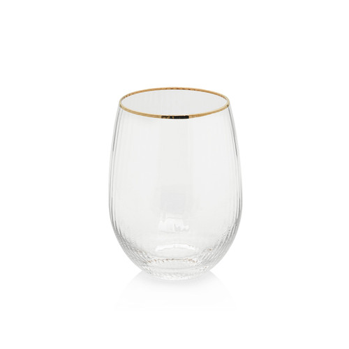 Radiant Stemless All Purpose Glasses, Set 6 | Bone & Brass