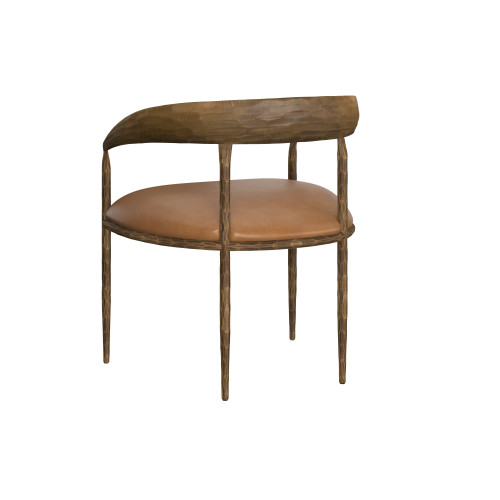 Zanatta Dining Tan Leather Armchair, view 2