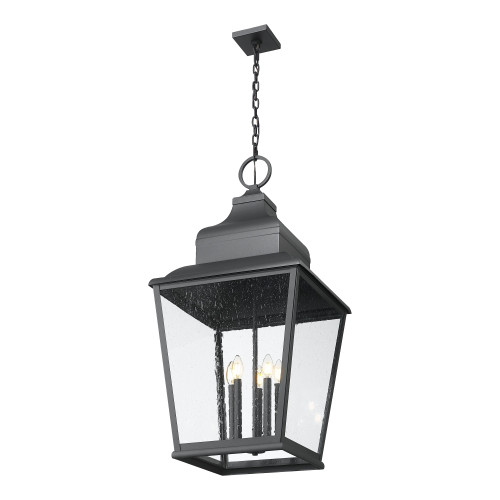 Sand Black Oversized Tapered Lantern Pendant