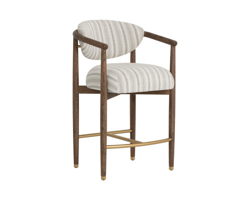 Sigrid Antique Brown - Gifford Script Counter Stool